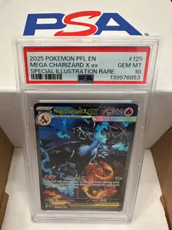 Pokemon 2025 Mega Charizard X ex 125/094 SIR Phantasmal Flames GEM MINT PSA 10 - Image 1