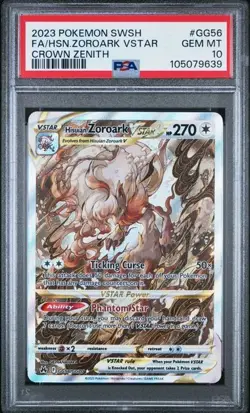 2023 Pokemon Sword & Shield Crown Zenith Zoroark VSTAR #GG56 PSA 10 Gem Mint - Image 1