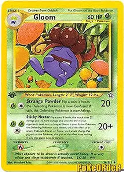 Pokemon Neo Genesis - Gloom Card 36/111 UNLIMITED EDITION NOT FIRST - Image 1