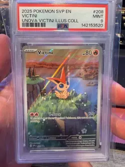 2025 POKEMON SVP PROMO UNOVA VICTINI ILLUSTRATION COLLECTION #208 VICTINI PSA 9 - Image 1