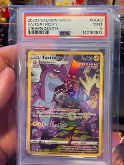 2023 POKEMON SWORD & SHIELD CROWN ZENITH #GG09 FULL ART/TOXTRICITY PSA 9 - Image 1