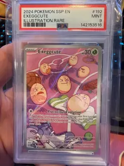2024 Pokemon Exeggcute Illustration Rare Surging Sparks 192/191 PSA 9 MINT - Image 1