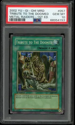 Tribute To The Doomed MRD-057 1st Edition Secret Rare Yugioh PSA 10 *153 - Image 1