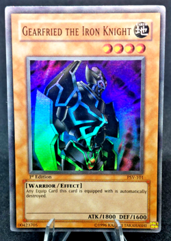 Yu-Gi-Oh! TCG Gearfried the Iron Knight Pharaoh's Servant PSV-101 1st Edition - Image 1
