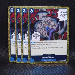 4 x One Piece OP12-060 R Boeuf Burst - English - Foil - Playset - NM - Image 1