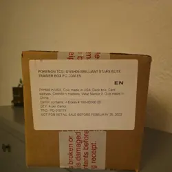 Pokemon Center Brilliant Stars Elite Trainer Box ETB factory Sealed Case of 4 - Image 1