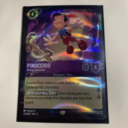 Disney Lorcana - Palace Heist - Dream Foil - Pinocchio - Strings Attached (224) - Image 1