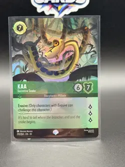 Kaa Secretive Snake (Epic) Foil 212/204 Whispers in the Well Disney Lorcana - Image 1