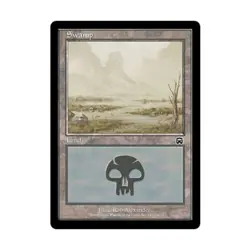 WOTC MtG Mercadian Masques Swamp #340 (C) (Foil) VG - Image 1