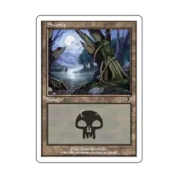 WOTC MtG 7th Ed Swamp #349 (C) (Foil) EX - Image 1