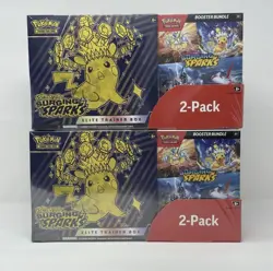 Pokemon Surging Sparks Elite Trainer Box + Booster Bundle 2-pack Lot of 2 SEALED - Image 1