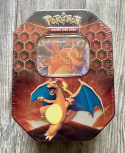 100% Authentic & Factory Sealed Hidden Fates Tin Charizard GX Pokemon Box - Image 1