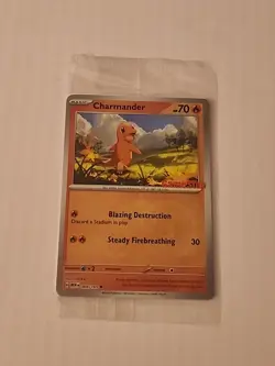 Pokemon Charmander Sealed GameStop Exclusive 004/165 Reverse Holo - Image 1
