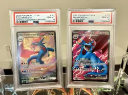 Pokemon Journey Together Salamence ex Slabs SAR #187 ; UR #177 Sequential PSA 10 - Image 1