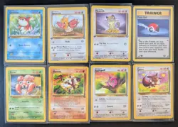 8 Card Pokemon Jungle Lot - 1st Edition Goldeen Spearow Meowth Poke Ball + More! - Image 1