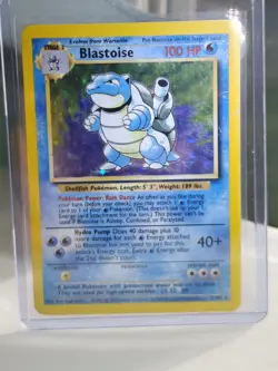 Pokemon TCG Blastoise Base Set 2/102 Holo Unlimited Holo Rare Card LP Vintage - Image 1