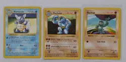 Shadowless Base Set Pokemon 10 Card Lot - Wartortle Machoke Machop Diglet + More - Image 2