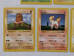 Shadowless Base Set Pokemon 10 Card Lot - Wartortle Machoke Machop Diglet + More - Image 4