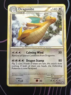 Pokemon Triumphant Dragonite Rare Card 18/102 Non-Holo 2010 - Image 1