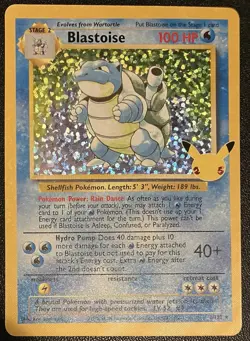 Pokemon TCG Card Blastoise Holo Rare 2/102 Celebrations Classic Collection NM/M - Image 1