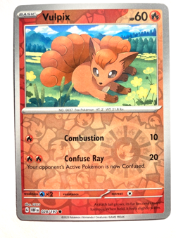 Pokemon Vulpix Reverse Holo + FREE extra Rare card! - Image 1