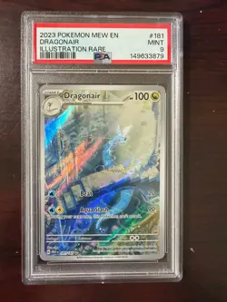 Pokemon TCG Dragonair Illustration Rare Card 181/165 Scarlet & Violet 151 PSA 9 - Image 1