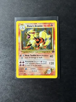 Pokemon TCG Blaine's Arcanine Gym Challenge Holo Card 1/132 - Image 1
