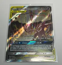 Espeon & Deoxys GX SM240 Black Star Promo 2020 Tag Team Holo Pokemon Card TCG - Image 1