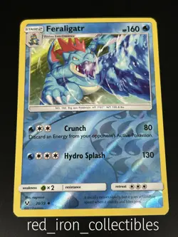Feraligatr 20/73 Reverse Holo Uncommon Shining Legends Sun & Moon Pokemon Card - Image 1