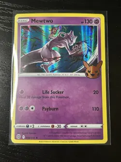 Pokemon Mewtwo TCG Promo Card Trick or Trade Halloween 056/172 Holo - Image 1