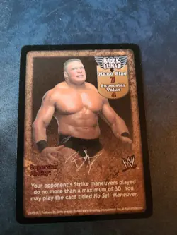 Brock Lesnar - Superstar Card - WWE Raw Deal CCG - Promo - Velocity - Image 1