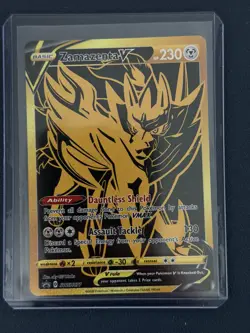 Zamazenta V SWSH077 Black Star Promo Black Gold Full Art Holo Pokemon Card - Image 1