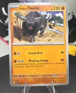 Paldean Tauros 101/191 Sv08: Surging Sparks Regular - Pokemon Free Shipping NM - Image 1