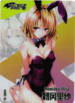 MOMIOKA RISA Bunny Girl Holographic Custom Art Goddess Story Collectible Card - Image 1
