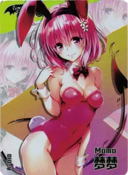 MOMO Bunny Girl Holographic Custom Art Goddess Story Collectible Card - Image 1