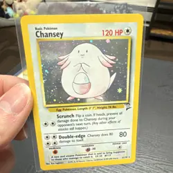 Pokemon Chansey 003/130 Base Set 2 Holo Rare Card - Image 1