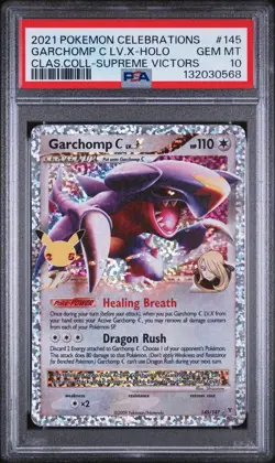 PSA 10 GEM💎 Garchomp Lv.X Celebrations Classic Collection Pokemon Card 145/147 - Image 1