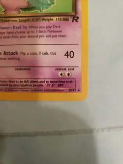 Pokemon Dark Slowbro TCG Non-Holo Card 29/82 Near Mint Condition - Image 5