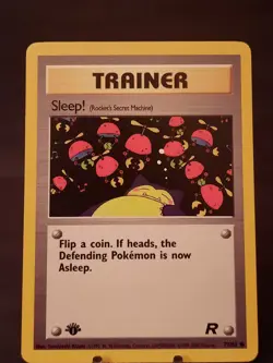 Sleep 79/82 Team Rocket 1st Edition Pokemon Trainer Card Common WOTC Near Mint - Image 1