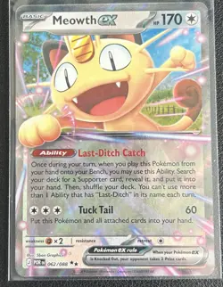 Pokemon Meowth ex 062/088 Perfect Order Double Rare DR Holo TCG Card - Image 1