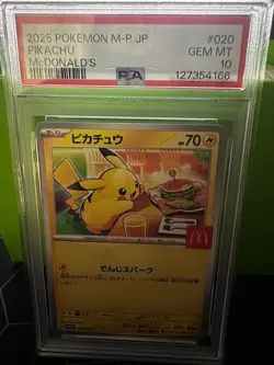 2025 POKEMON JPN M-P PROMO MCDONALD'S #020 PIKACHU PSA 10 - Image 1