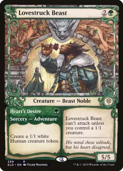 Lovestruck Beast // Heart's Desire (Showcase) [Throne of Eldraine] Magic MTG - Image 1