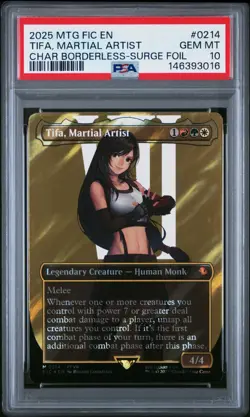 MTG Final Fantasy English Tifa, Martial Artist Surge Foil 0214 PSA 10 GEM MT - Image 1