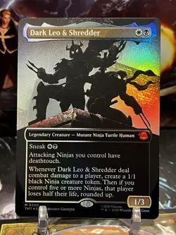 MTG | Dark Leo & Shredder (Borderless) ✨FOIL✨ [TMT] - Image 1