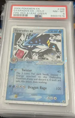 PSA 8 NM-MT Pokemon Gyarados ex 109/115 EX Fire Red Leaf Green Ultra Rare Holo - Image 1