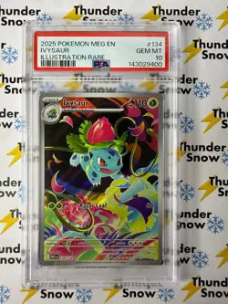 Ivysaur #134 IR Illustration Rare Mega Evolutions 2025 Pokemon PSA 10 143029400 - Image 1