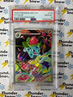 Ivysaur #134 IR Illustration Rare Mega Evolutions 2025 Pokemon PSA 10 143029401 - Image 1