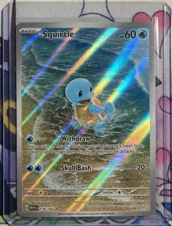 Pokemon TCG SV 151 Squirtle Card IR 170/165 Near Mint Condition - Image 1