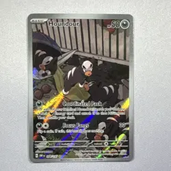 Pokemon Houndour 204/197 SV03 Obsidian Flames Illustration Rare Holo Basic 50 HP - Image 1
