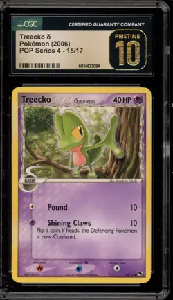 Pokemon Treecko POP Series 4 #15 CGC 10 Pristine - Image 1